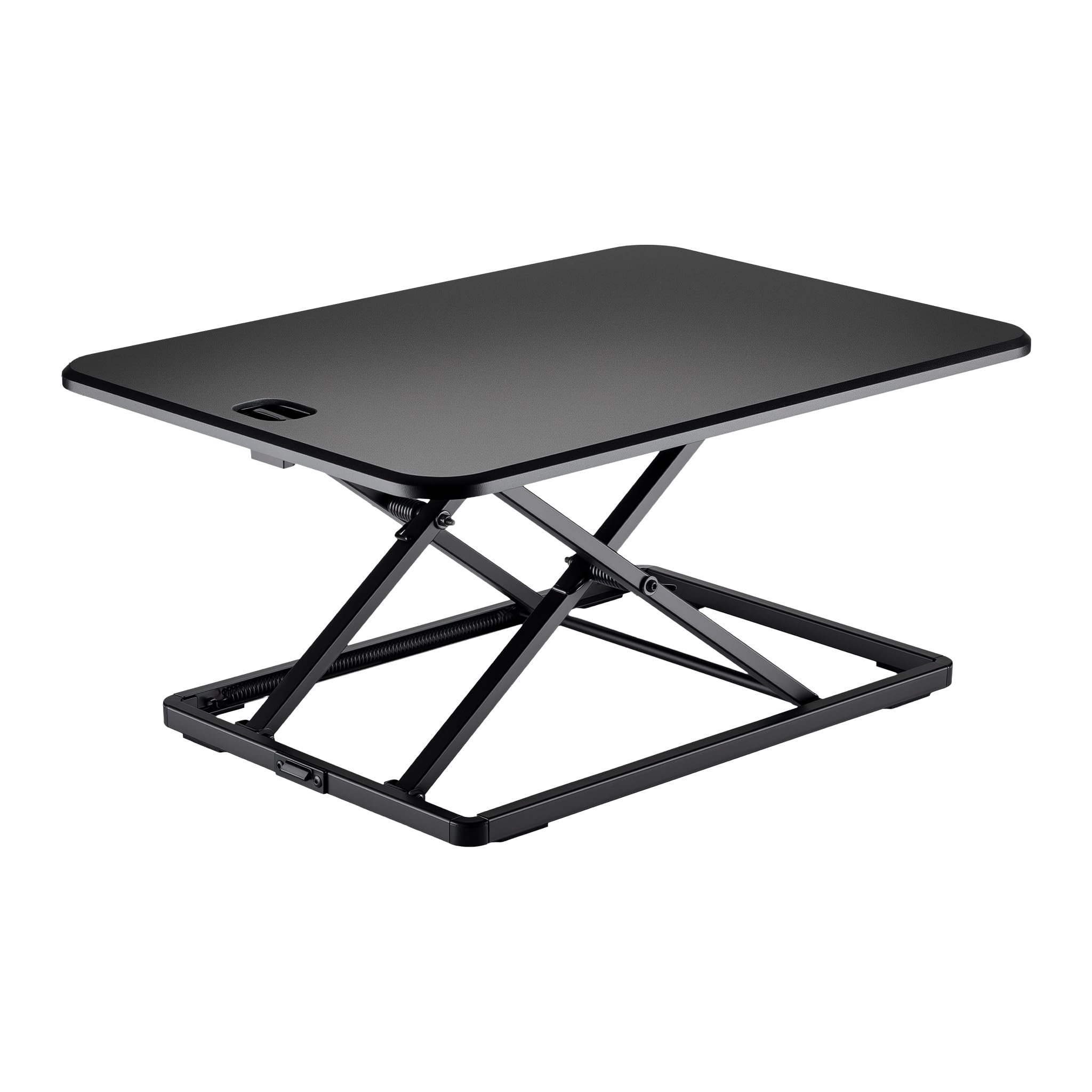Wiltec Schreibtischaufsatz 67x47cm höhenverstellbarer Steh-Sitz Schreibtisch für Laptop und Monitor