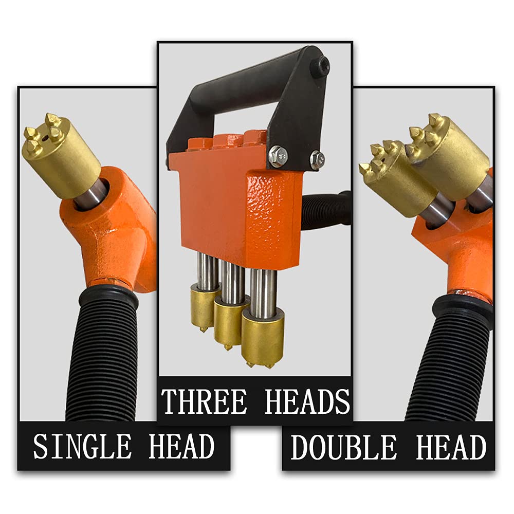Cincel Neumático Para Hormigón, Cincel Multicabezal Reforzado, Cincel Para Pavimento de Pared, Martillo Cincelador, Martillo Cincelador de Aleación de Empuje Manual (Cabeza única)