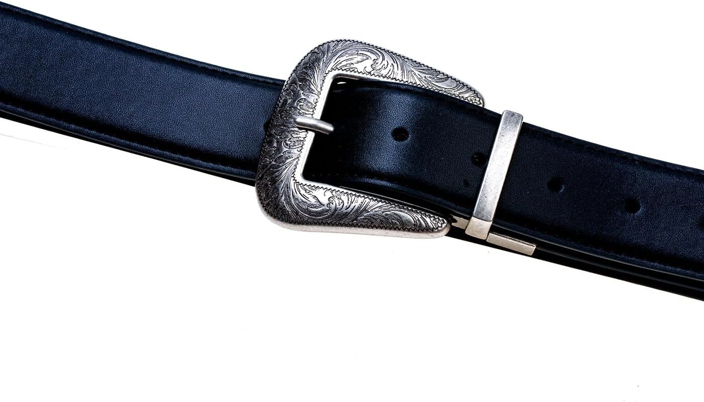 1 3/8" (35mm) Western Belt Buckles Reversible Cowboy Replacement Antique Silver - Image 4