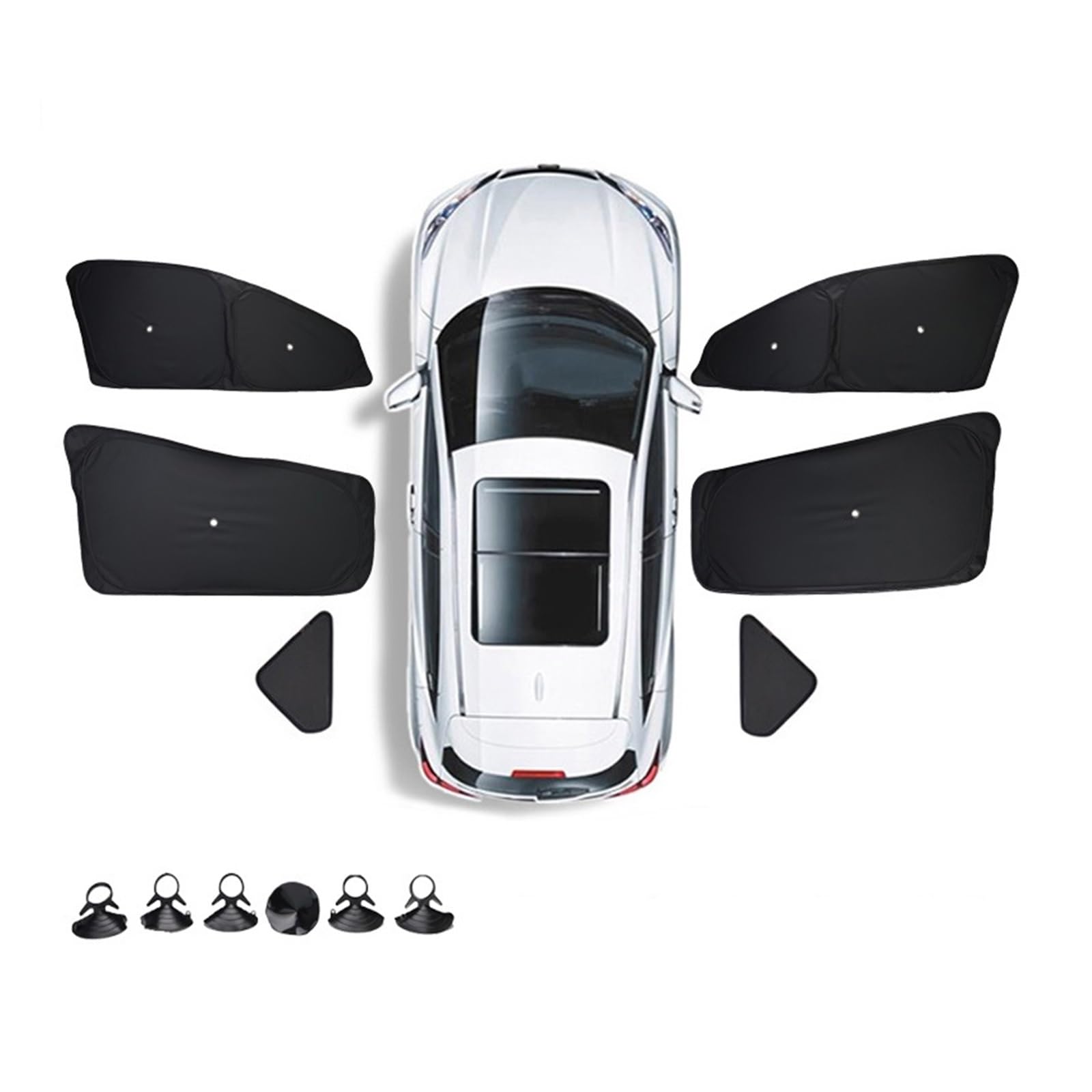 Parasole Macchina Per Tesla Modello 3 Y S X Finestrini Laterali Privacy Tenda Sole Cieco Ombreggiatura Personalizzata Anteriore Posteriore Parabrezza Parasole Auto Parasole (Misurare : MS 6 windows)