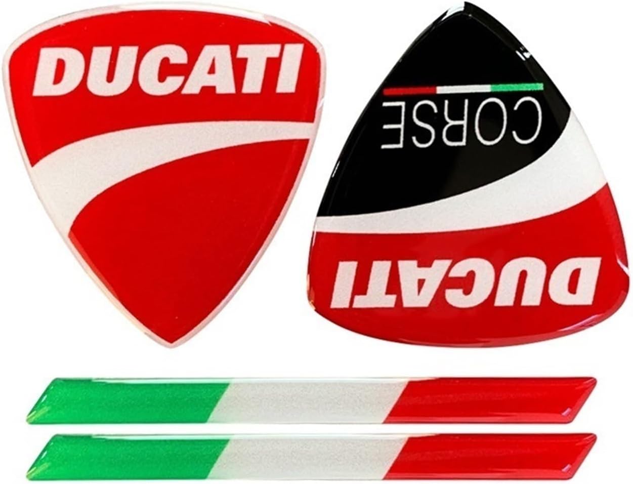 XENITE Resin 3D Stickers Corse Logo Motorcycle Tank Pad for Ducati v4 Xdiavel 1260 Hypermotard 950 797, Burst