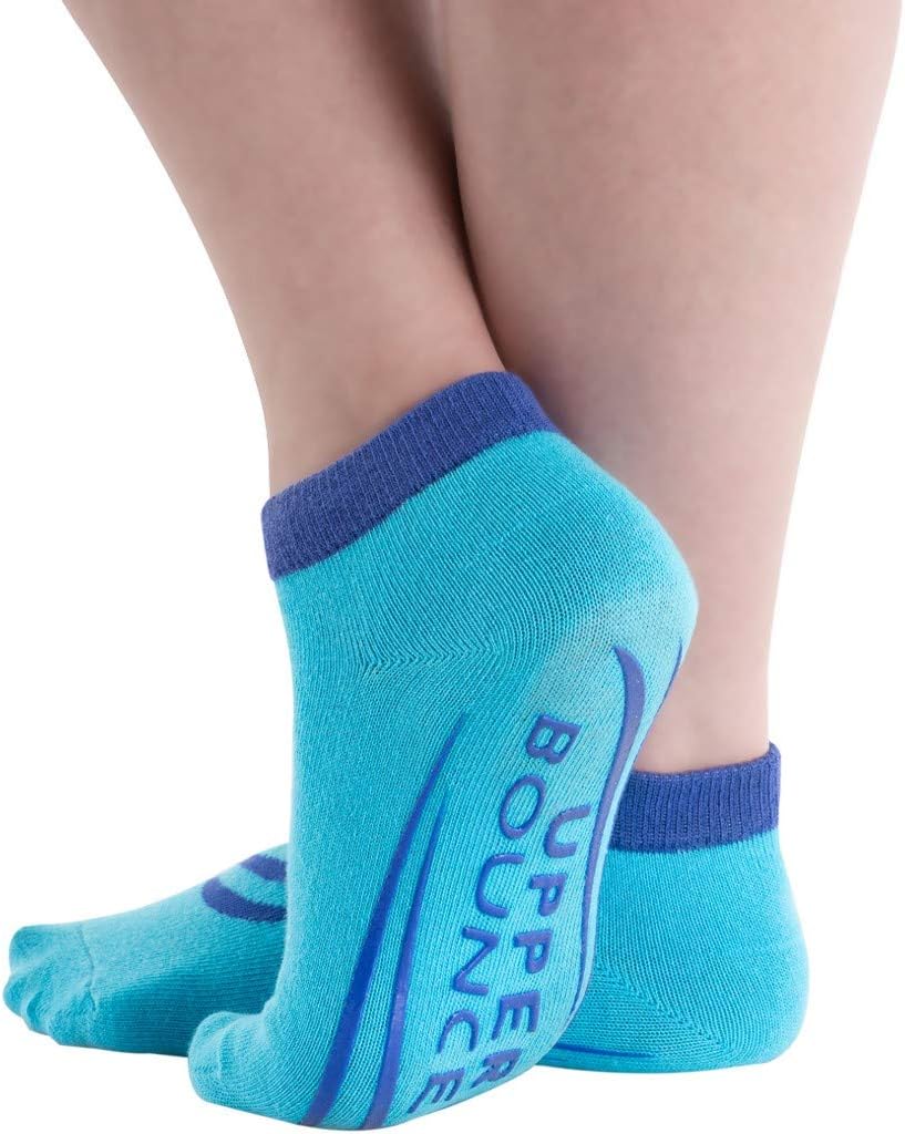 Upper Bounce Trampoline Ankle Socks, Ballet Barre Non-Slip Fitness Anti-Skid Pilates, Running, Slipper Socks for Kids