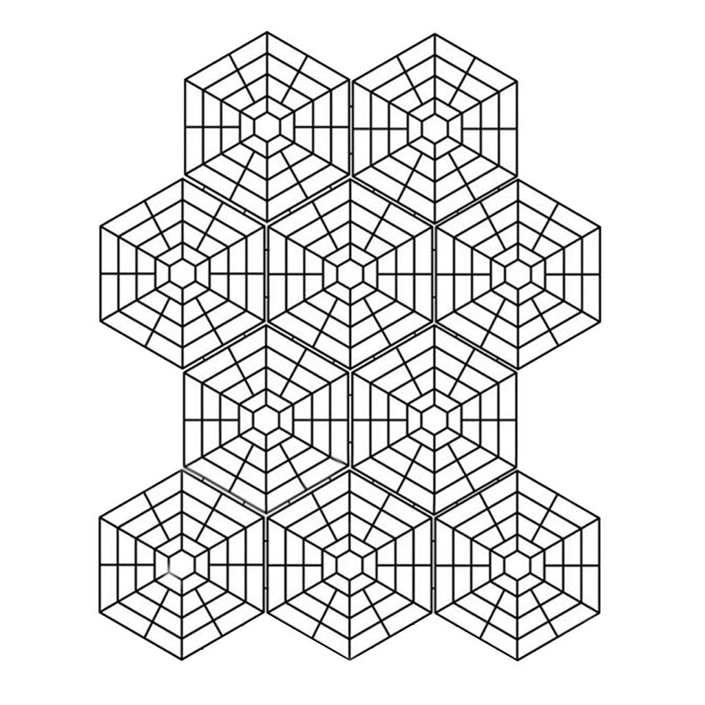 Paquete de 50 rejillas flotantes de plástico para estanque de jardín, duraderas, ecológicas, de fácil instalación, ideales para características acuáticas y plantas acuáticas