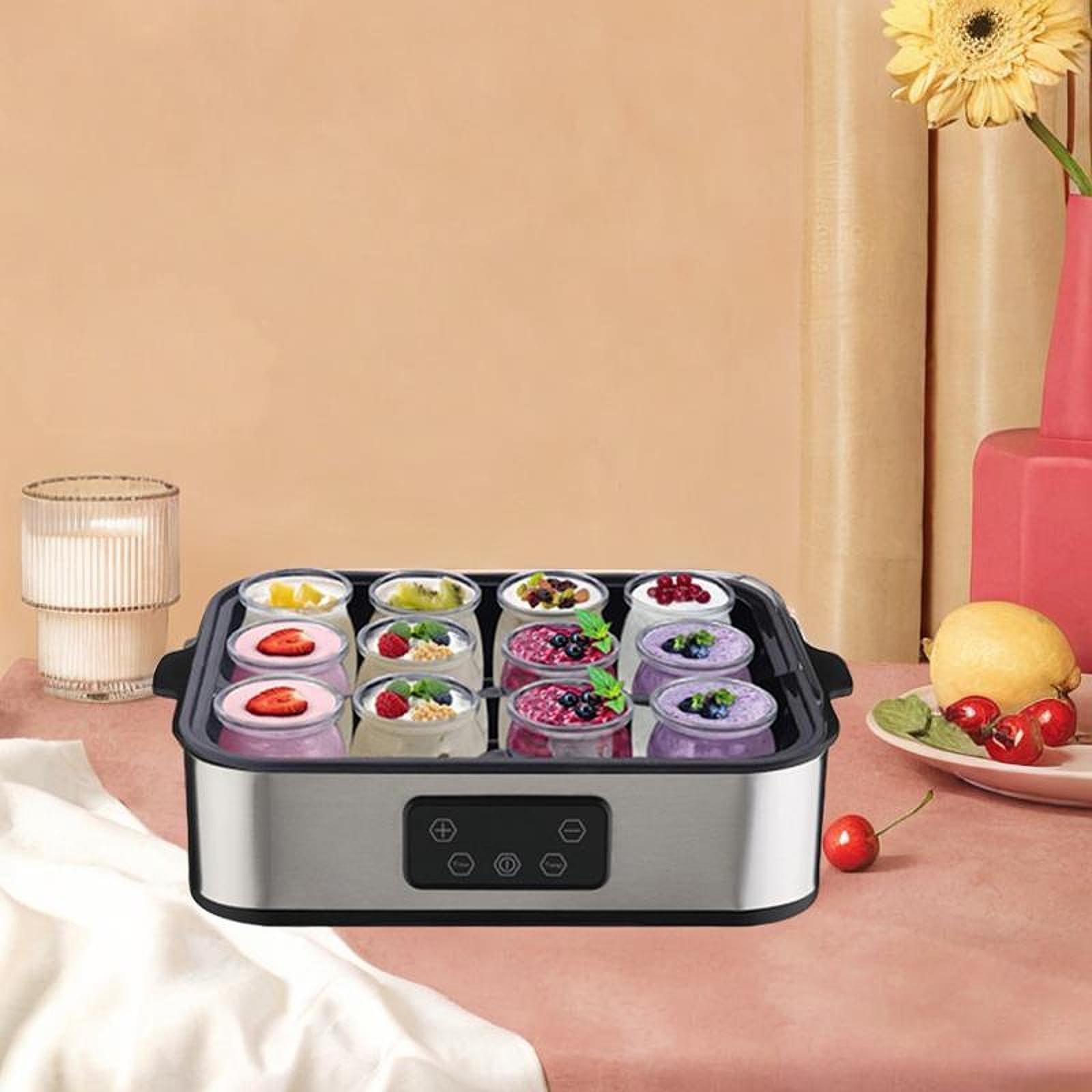 Bothyi Yogurt Maker Automatic Yogurt Machine Household Rice Maker with 12 Glass Cups for Milk Yogurts Party Easy Dairy Use Shop