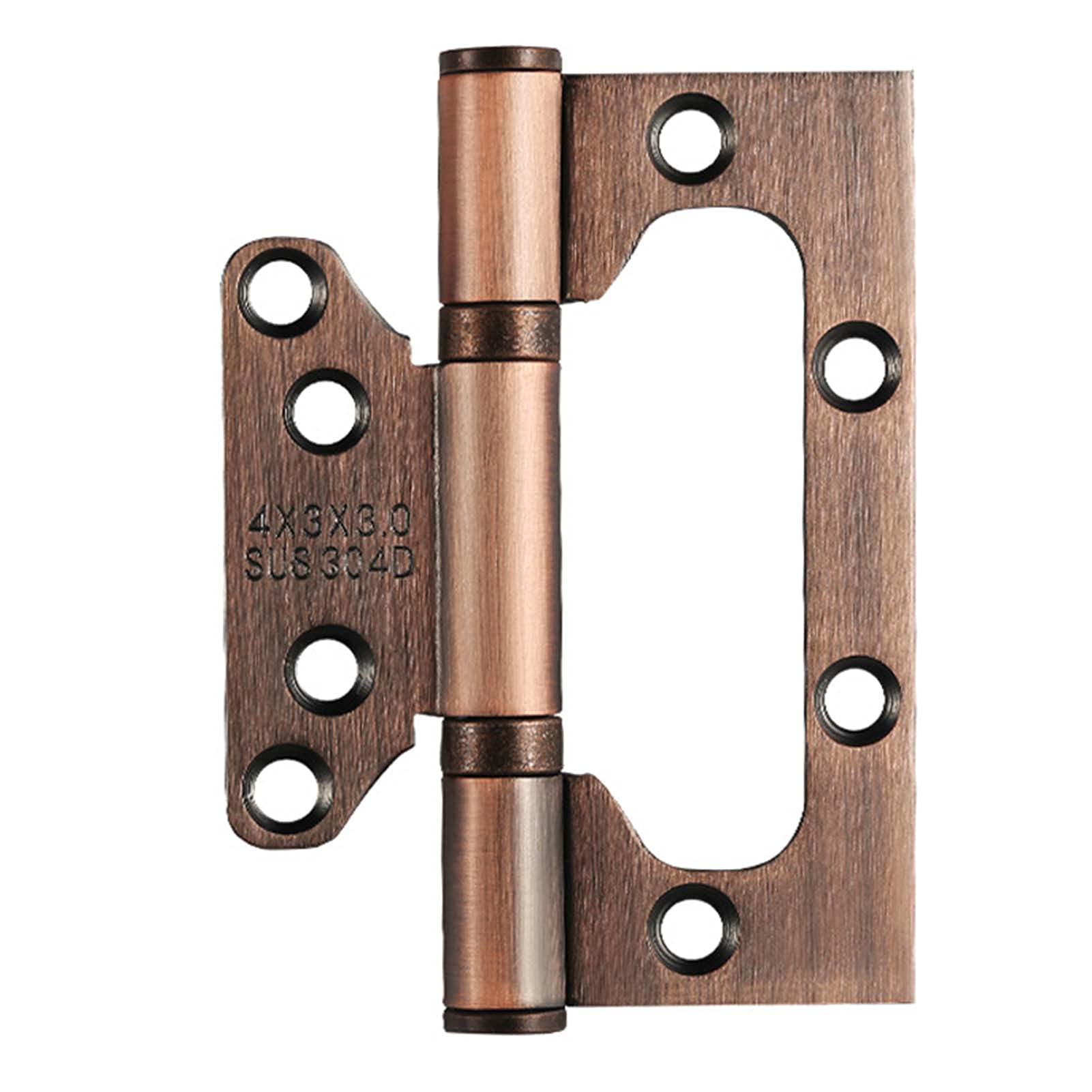 Nvsfzgiyg One Color 6 Pack Stainless Steel Hinge, 3Mm Door Hinges Quiet Smooth Antique Brass Perfect For Heavy,Red