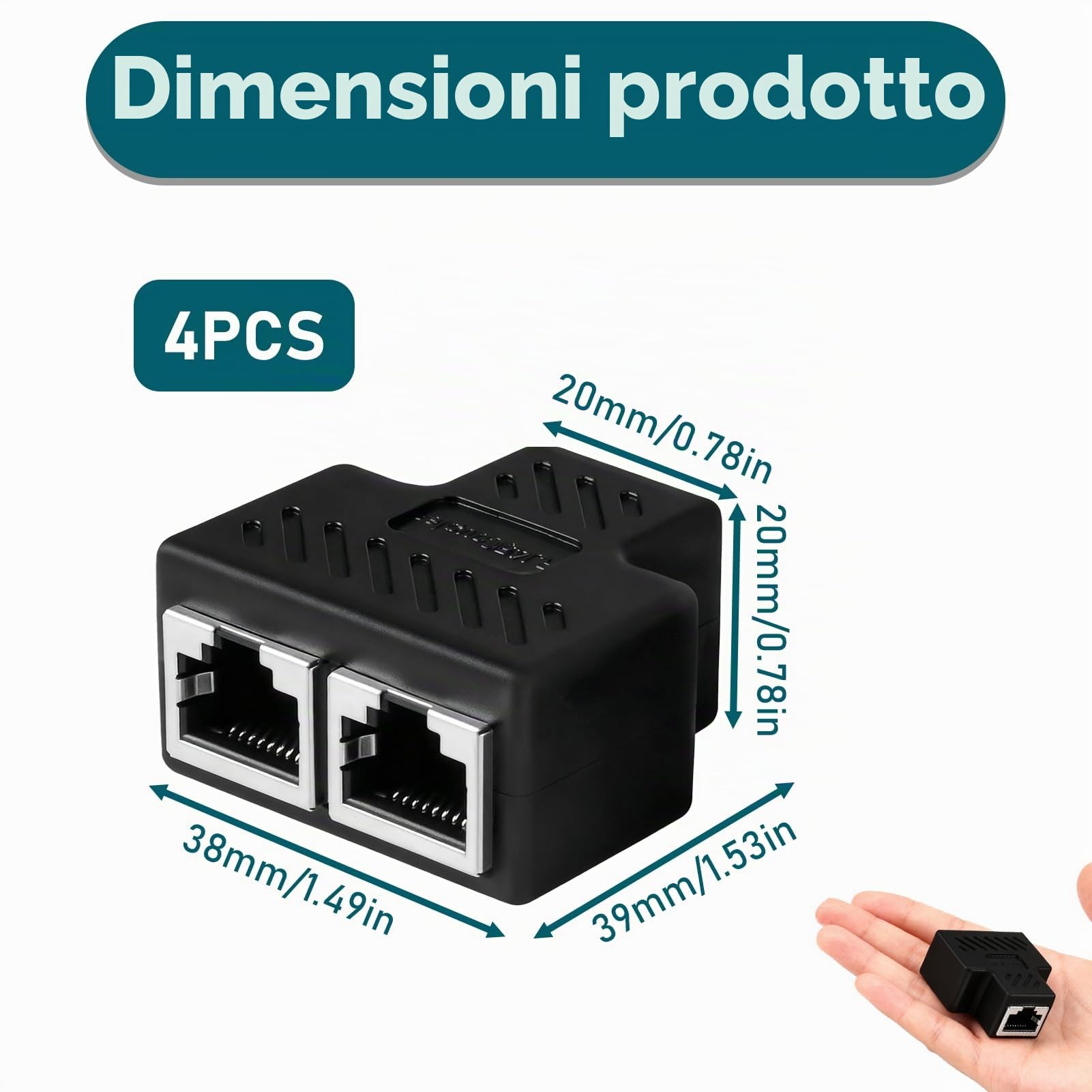 zdyCGTime splitter RJ45 adattatore Lan connettore 1 femmina a 2 femmina zdyCGTime splitter RJ45 adattatore Lan connettore 1 femmina a 2 femmina