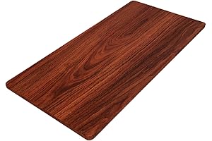 FLEXISPOT Whole Piece 55x28x1 Mahogany Wood Table Top Only, Height Adjustable Desk Tabletop