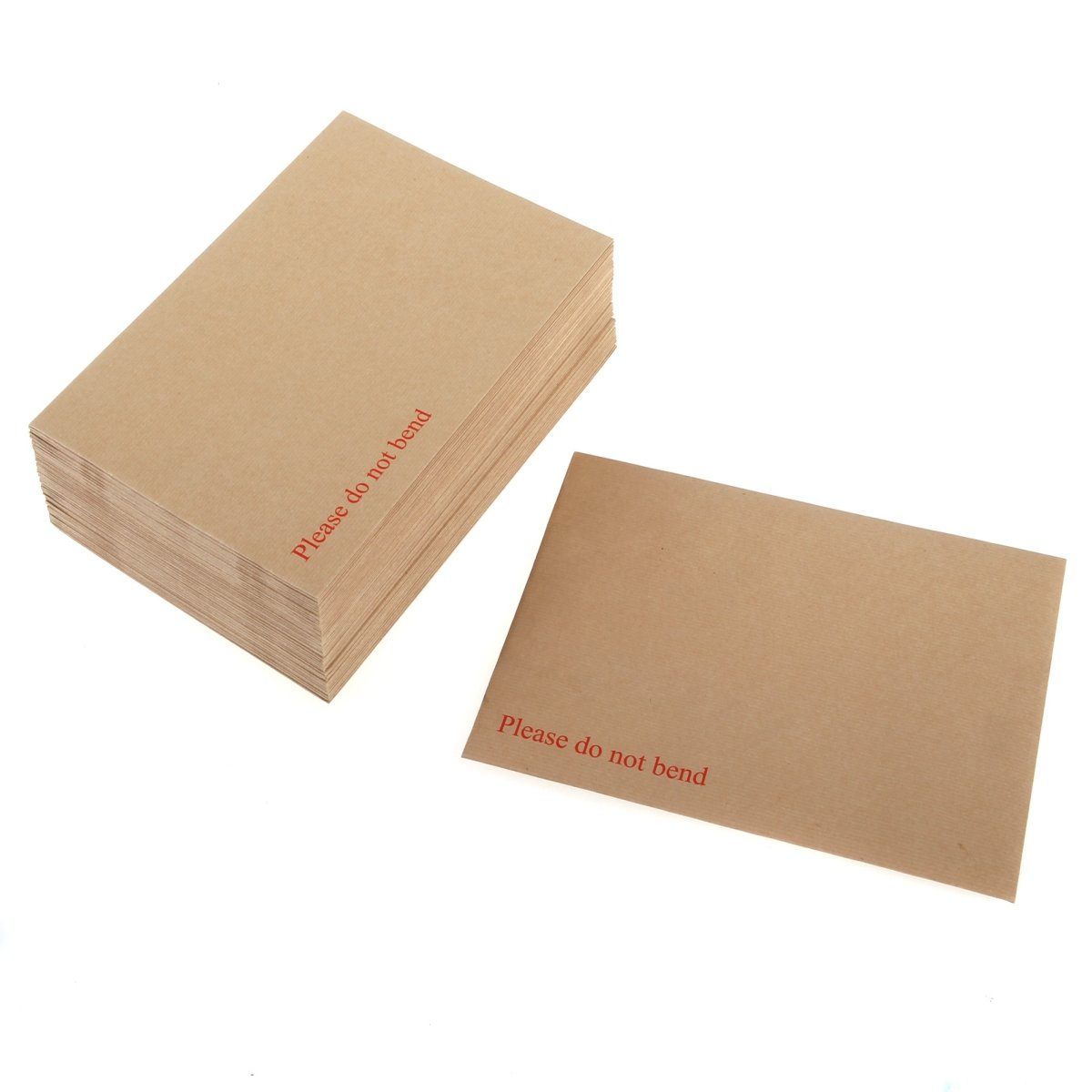 Pack of 50 Do Not Bend Brown Manilla Hard Board Backed Envelopes C6 (A6) Size - 162 x 114 mm