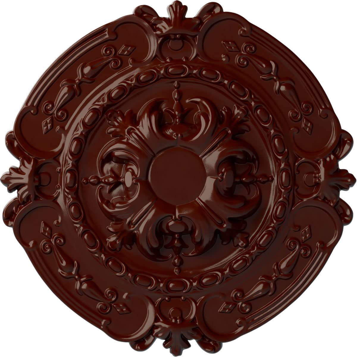 Ekena Millwork CM17SOBMFDecorative Ceiling Medallions Modeled After Original Historical Patterns &amp; Designs, Brushed Mahogany