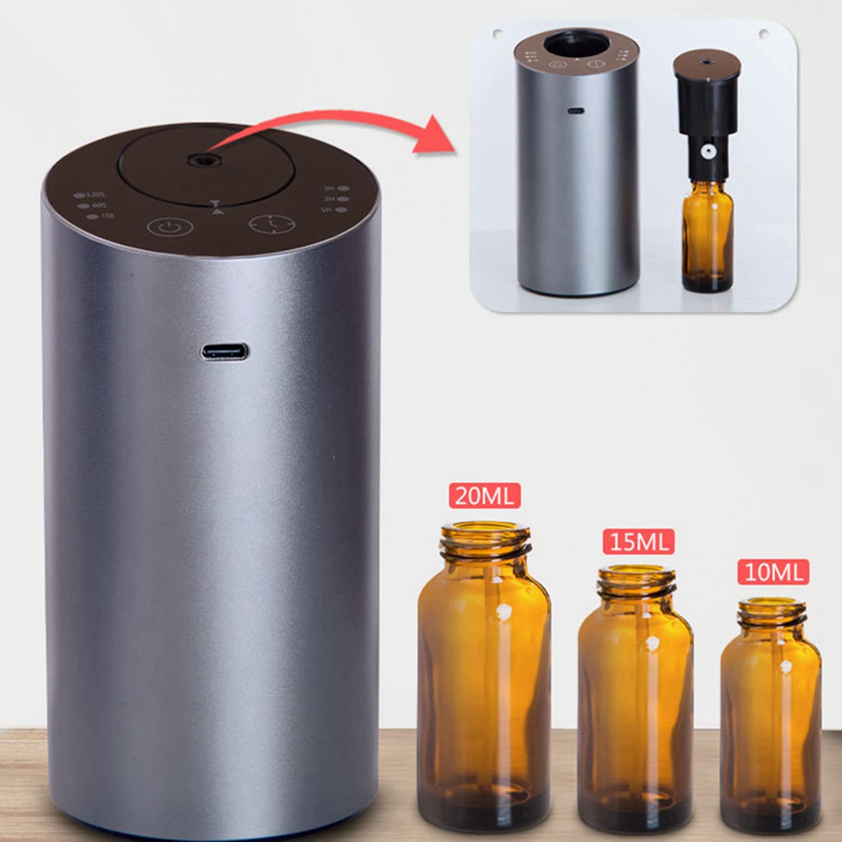 2 X Samochodowy odświeżacz powietrza dyfuzor olejków zapachowych USB do samochodu Aromaterapia atomizer do jogi B