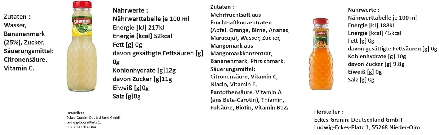 24 Flaschen a 200ml Saft Mix aus 8 Sorten MEHRWEG Pfand Glas Flaschen Mischung Trinkgenuss von Onlineshop Bormann + Space Keks gratis a 45g