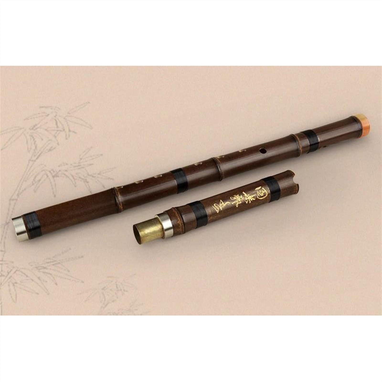 zestaw do fletu bambusowego Brązowy Klucz G/F Chiński Flet Bambusowy Xiao Instrumenty Dęte Drewniane Pionowe Tradycyjne Ręcznie Robione Profesjonalne Instrumenty (Color : F)