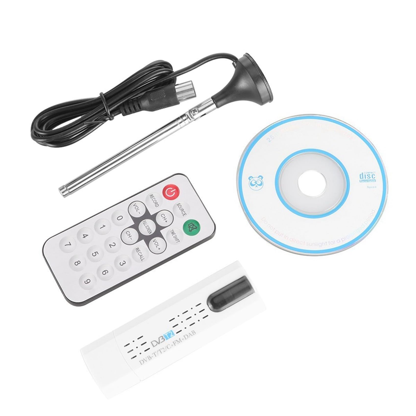 USB 2.0 digital DVB-T / T2 SDR + FM HDTV TV receptor sintonizador, 159005