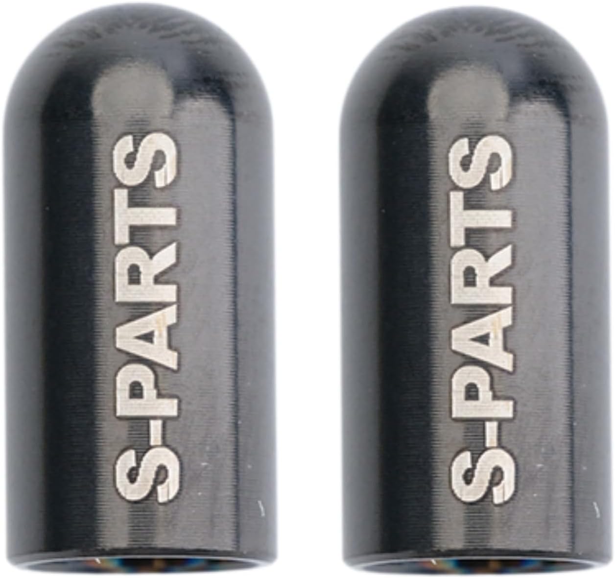 S-Parts Bicycle Lightweight High Strength TC4 Titanium Valve Cap for Presta French Valve 2 Pieces Black