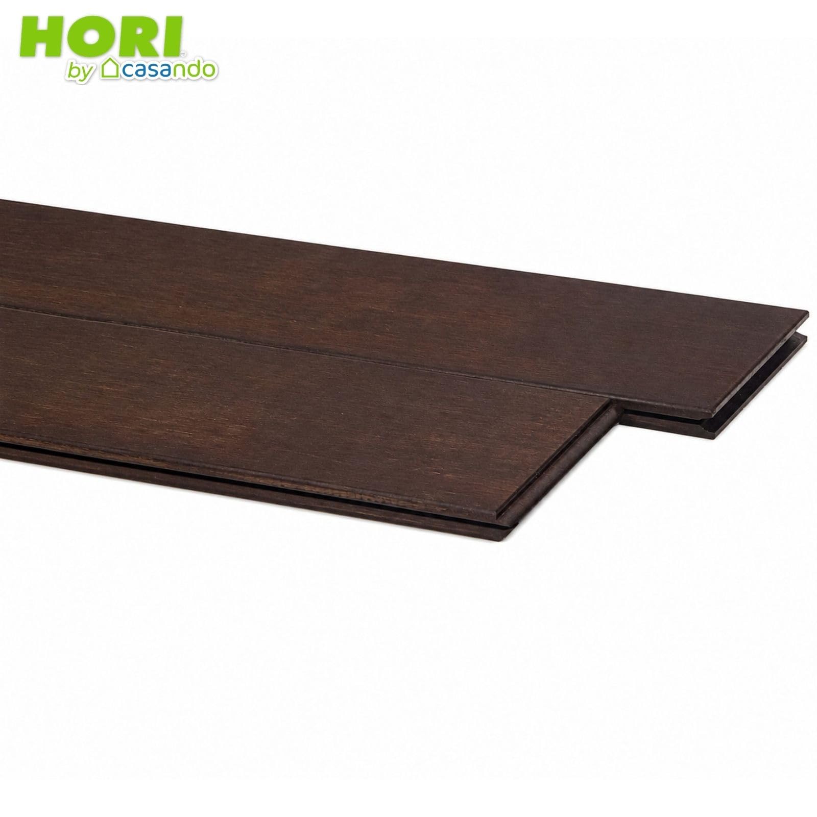 HORI Terrassendielen Komplettset Eco-Thermo Bambus Terrassenholz Komplettbausatz Glatt Holzterrasse Set, inklusive Unterkonstruktion Aluminium Anthrazit 29 x 49 mm - Länge 185 cm - Fläche 44 m²