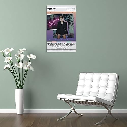 Miniatura 5 de Miley Cyrus - Póster de lienzo de Bangerz para decoración de dormitorio, paisaje, oficina, San Valentín, cumpleaños, regalo, estilo 24 x 36 pulgadas