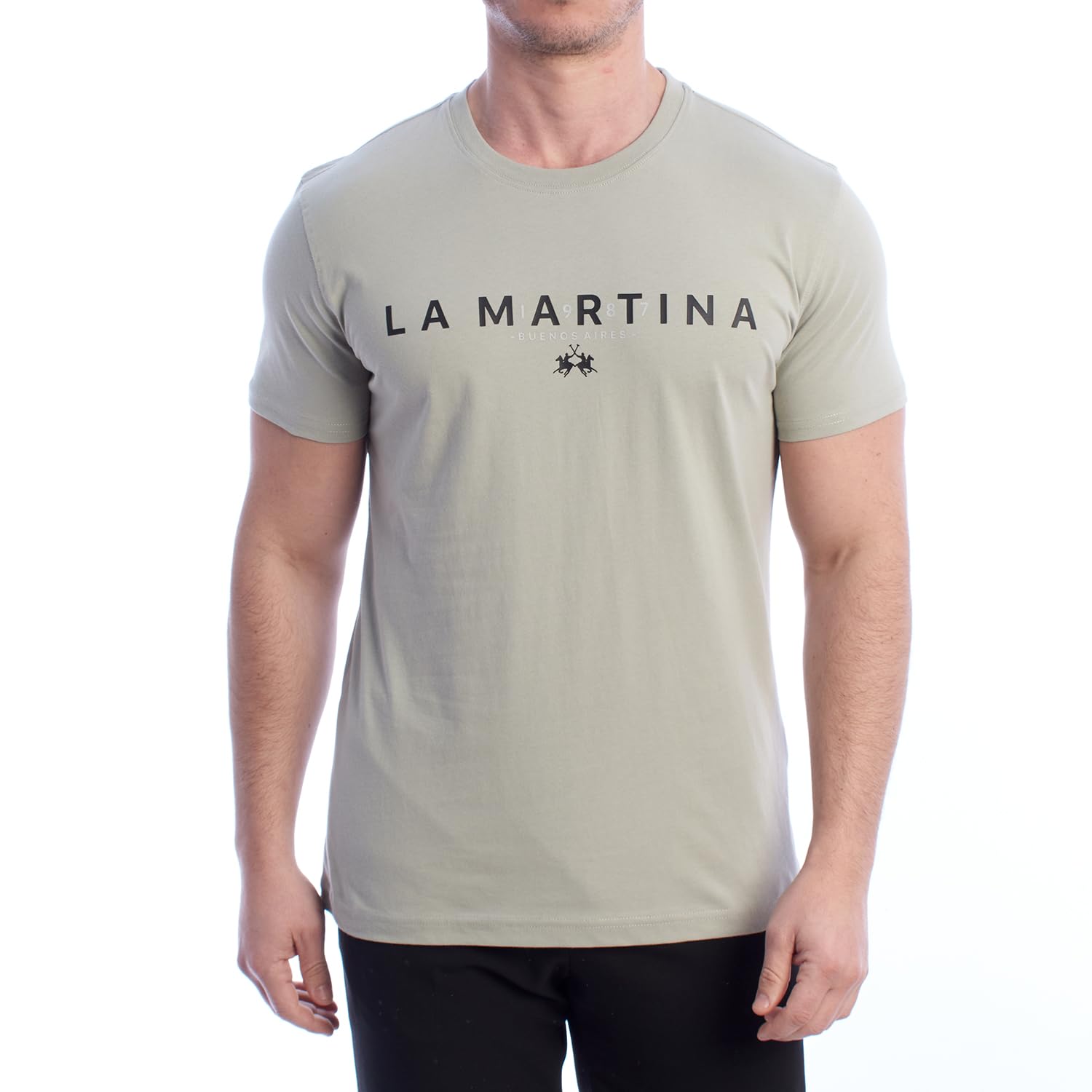 La Martina Men's Short Sleeve T-Shirt - Male - T-Shirts - Gray - Xl - Tops