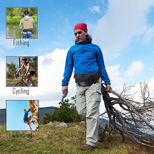 Miniatura 7 de Riñonera táctica con funda para pistola, para transporte oculto, bolsa táctica militar para la cintura, impermeable, con bolsillo Molle para llevar