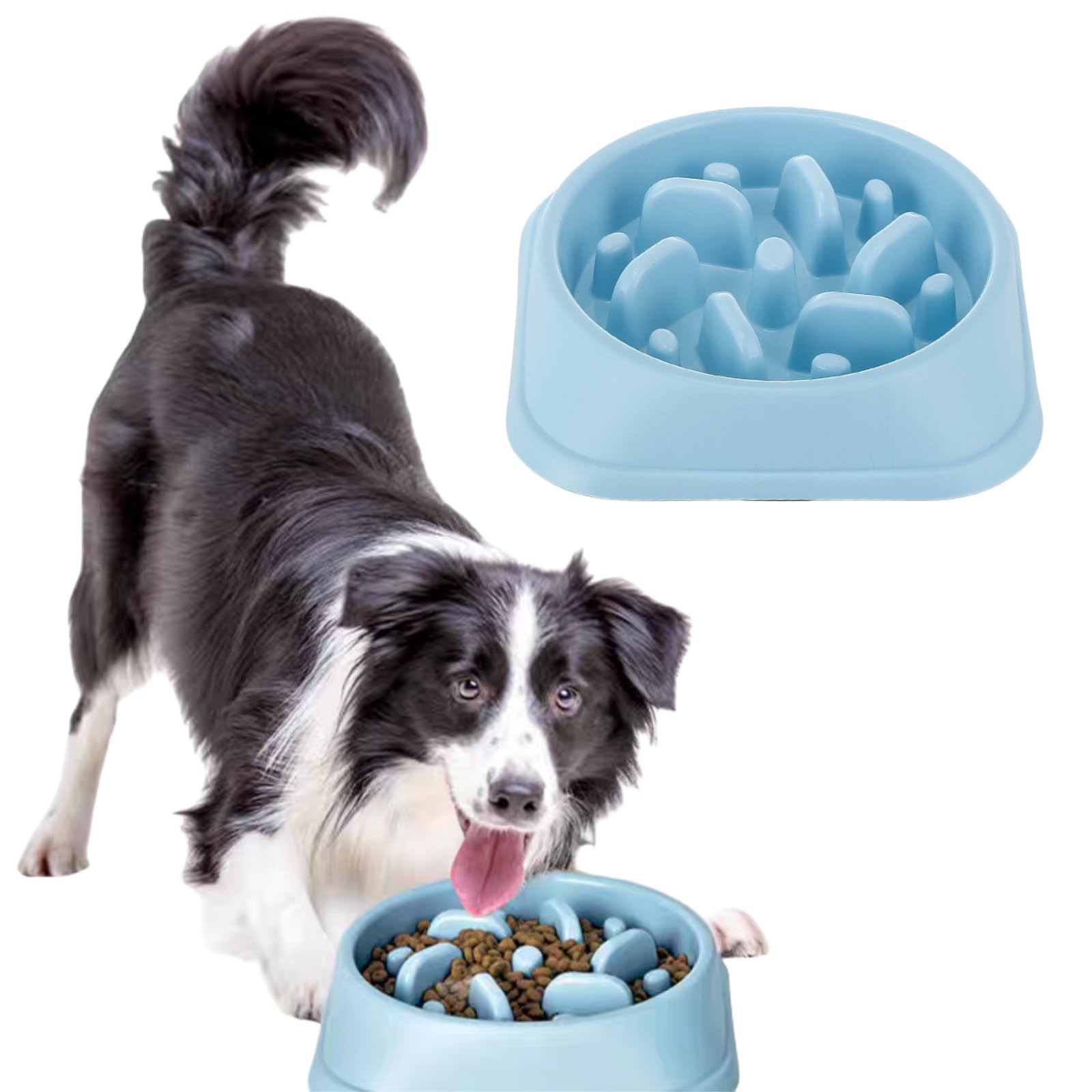 Comedero Perro,Comedero Alimentación Lenta,Comedero Perro Antivoracidad,Antideslizante Alimentacion Plato,Comedero Perro Antivoracidad,Bol para Perros para Comida Lenta,Cuenco Perro
