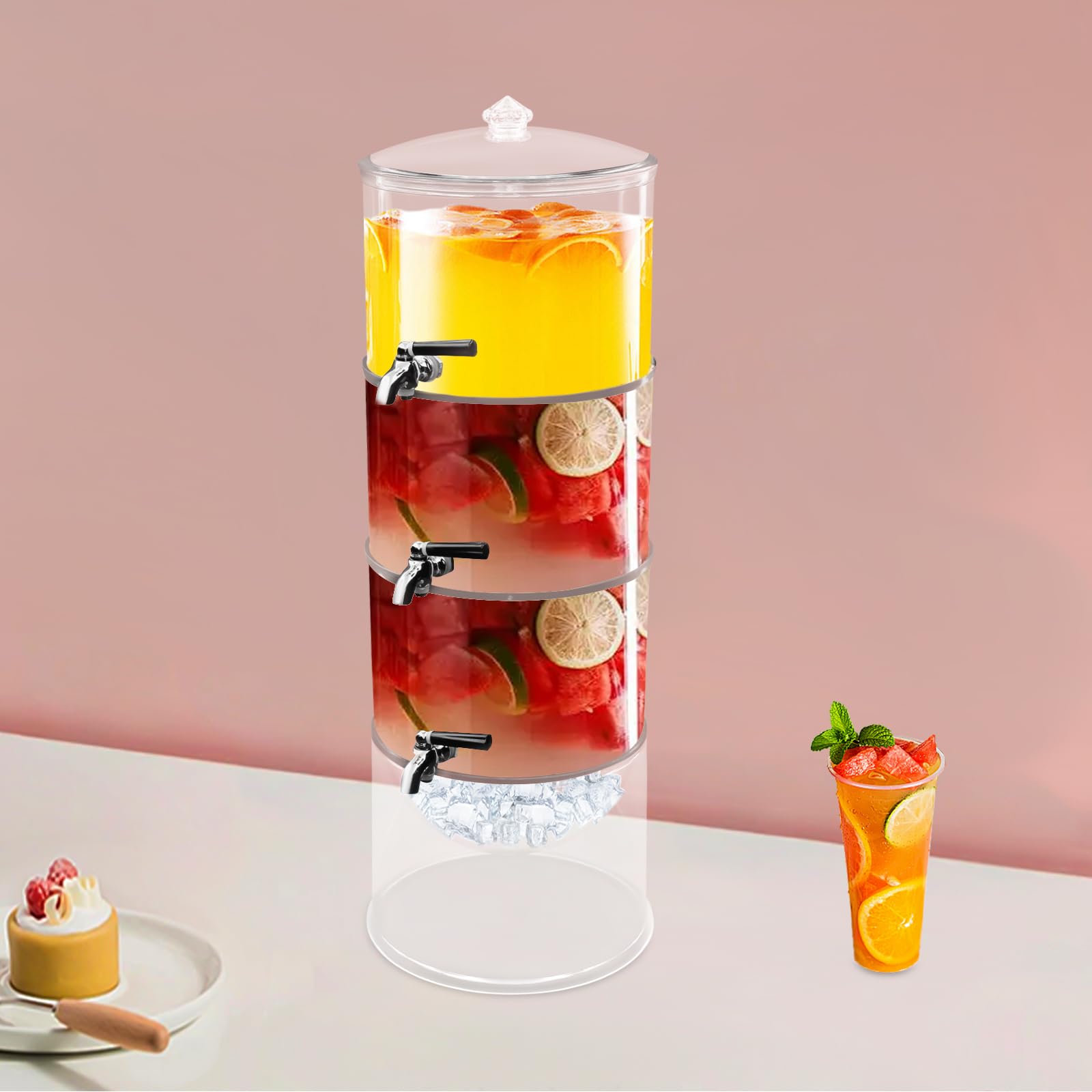 Distributeur de boissons à 3 niveaux - Seau isotherme de 4 l