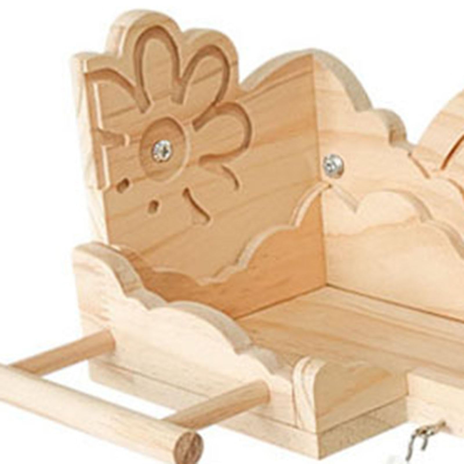 Bird Flat Perch Wooden Parrot Stand Chewing Stick Parrots Play Stand Parrot Ladder Perch for Cage for Pigeon Budgie Finches