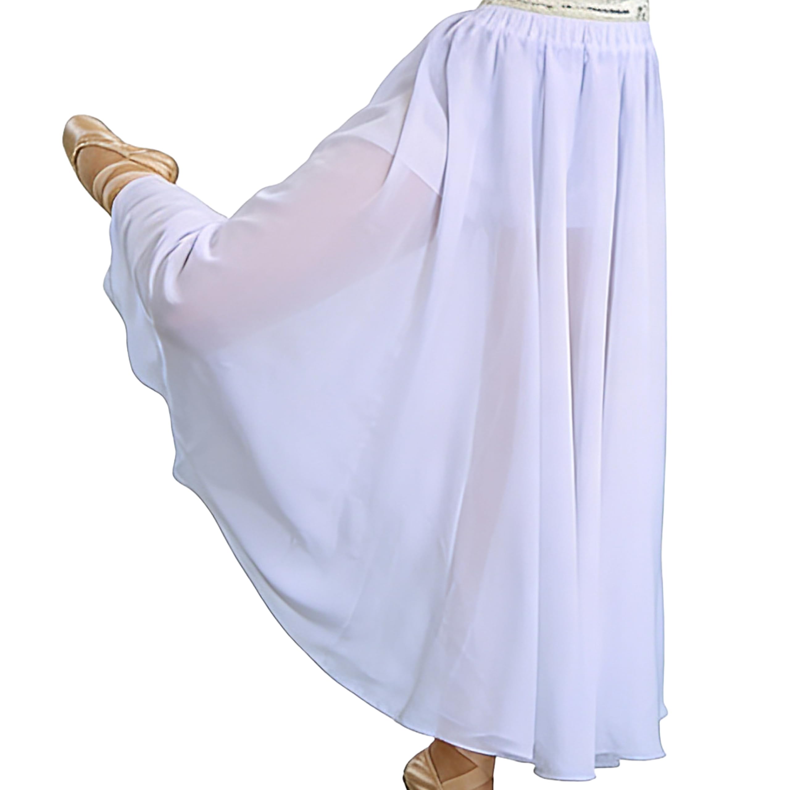 Wuchieal Jupes de danse du ventre pour femmes, jupes tribales en mousseline de soie, jupe de danse de louange, jupe mexicaine