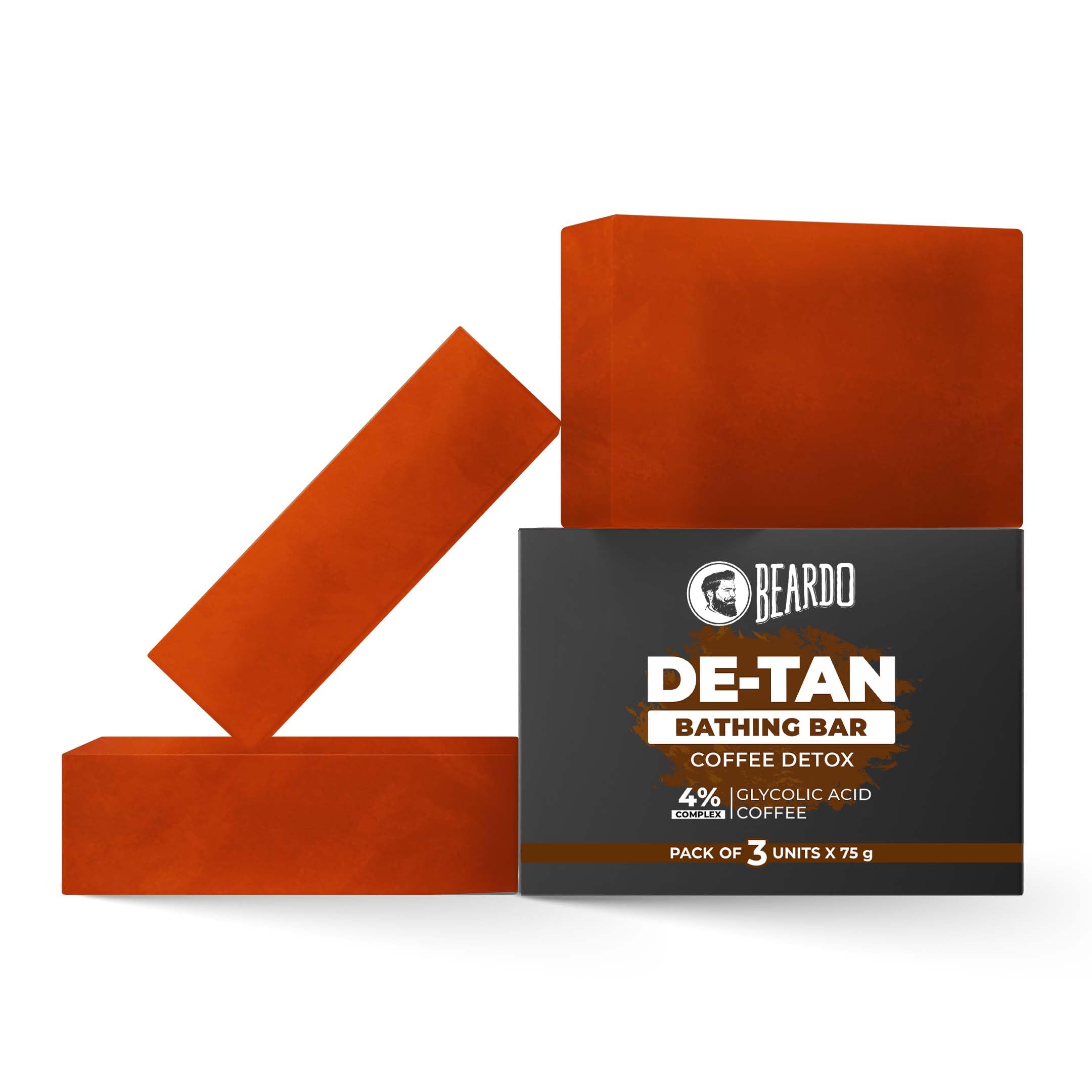 Beardo De-Tan Soap for Men, 75g X 3 | Tan Removal and Caffeine Face & Body Soap | Detan With Coffee & 4% Glycolic Acid | For Body & Face | Refreshing Fragrance | For All Skin Types-image-39
