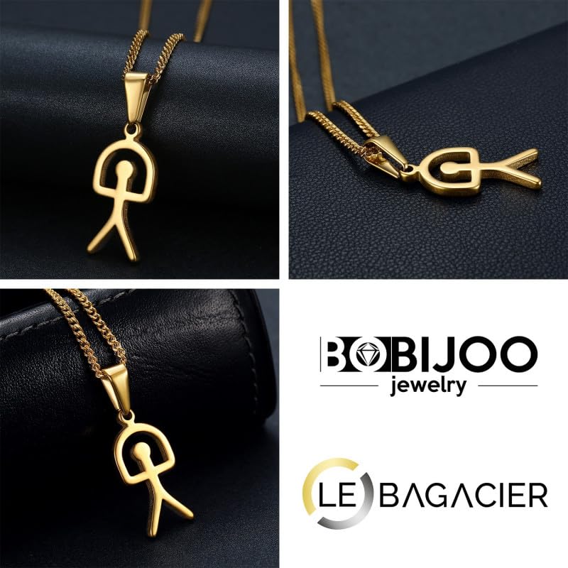 BOBIJOO Jewelry - Pendentif Indalo Homme Femme Chance Espagnol Gipsy Acier Or Doré Plaqué Chaîne