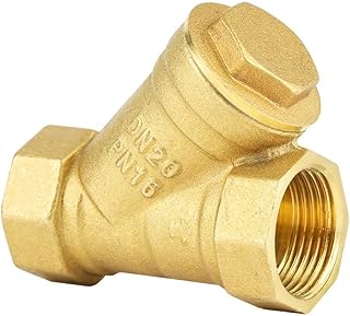 3/4" BSPP Female Thread Y Shaped Brass Strainer Filter Valve Connector, Brass Y Type Strainer Pump Filter, 1.6MPa High Precision, for Water Oil Gas 3/4 Y Strainer Y Filter Strainer