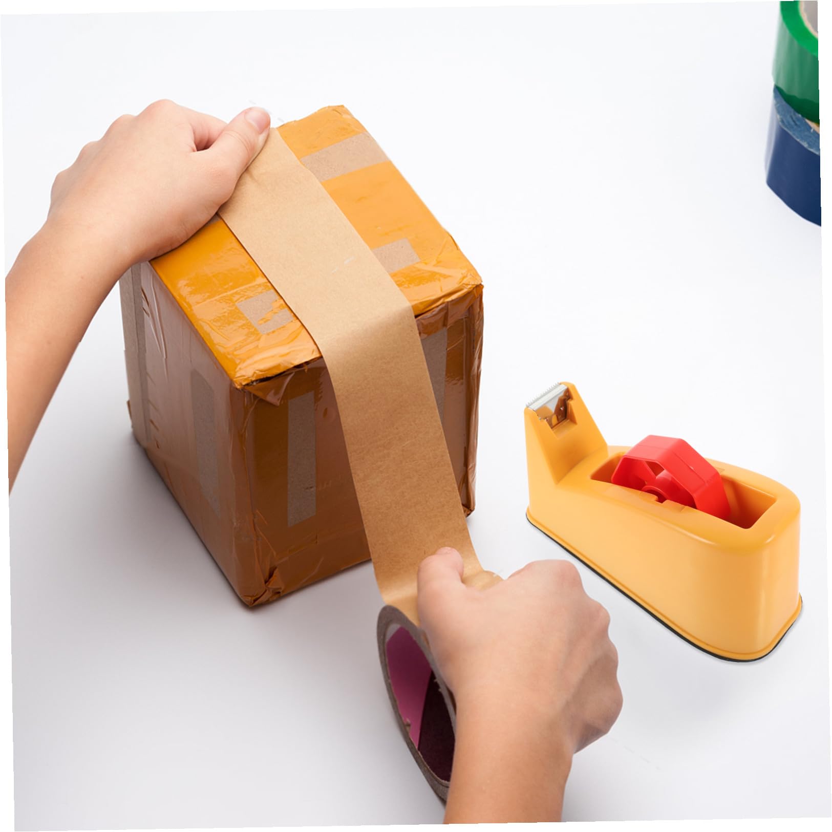 Operitacx Klebebandspender Für Kartonverpackungen Manueller Schneide Und Dichtungsmechanismus Ergonomisches Design Für Müheloses Arbeiten Geeignet Für Büro Und Zuhause Langlebig Und