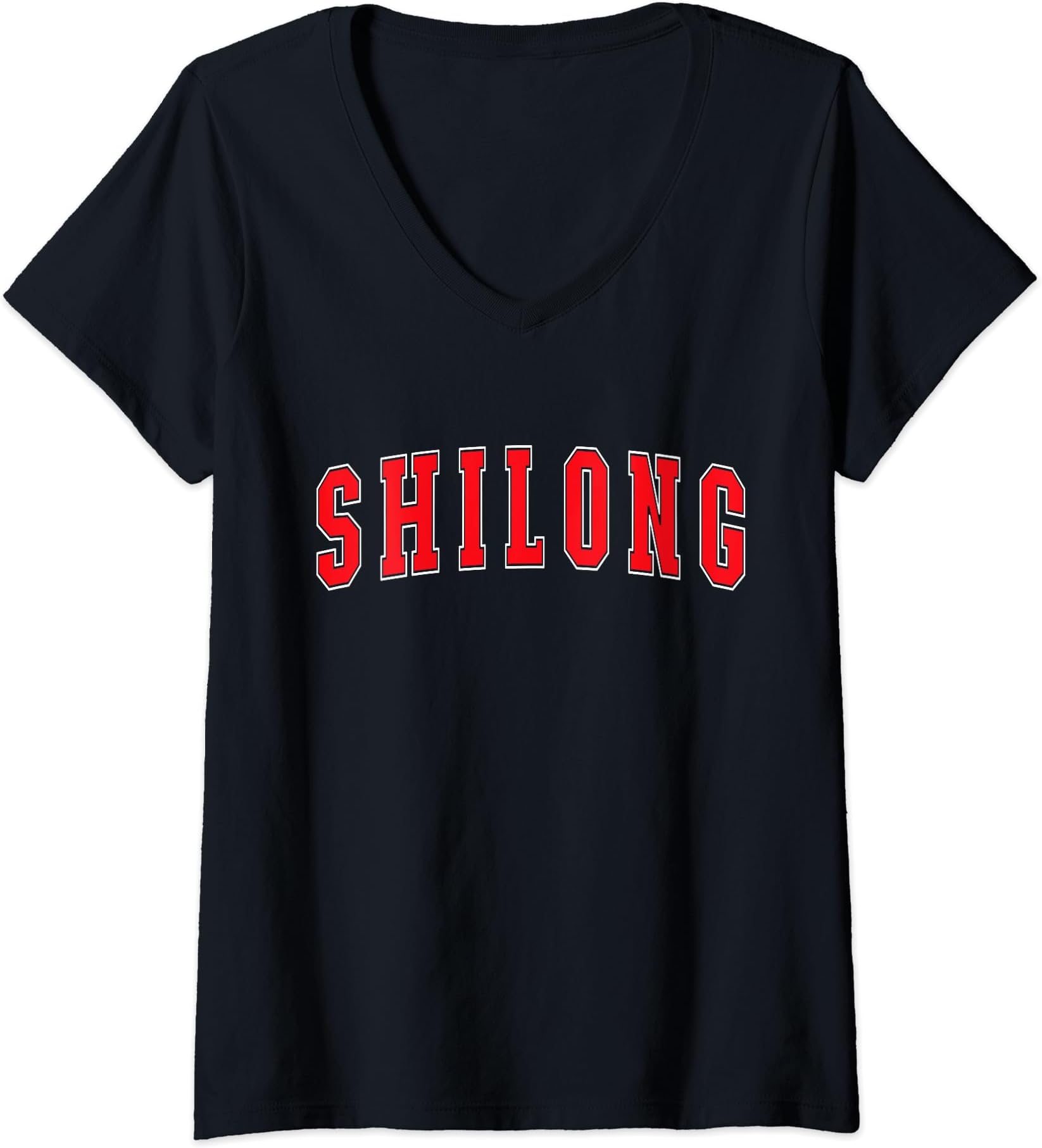 Womens Shilong China Proud Chinese Vacation Souvenir Shilong V-Neck T-Shirt