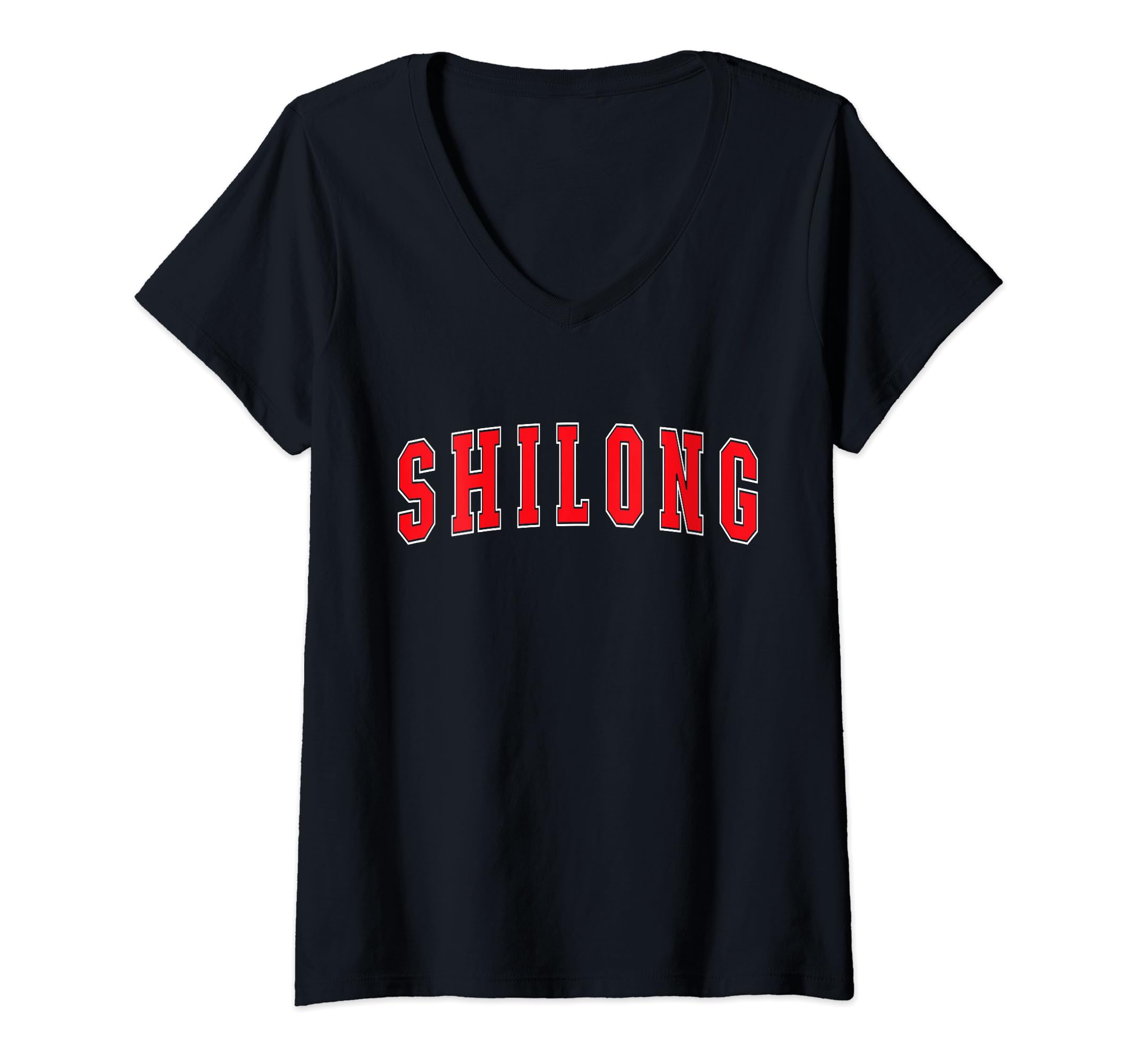 Womens Shilong China Proud Chinese Vacation Souvenir Shilong V-Neck T-Shirt