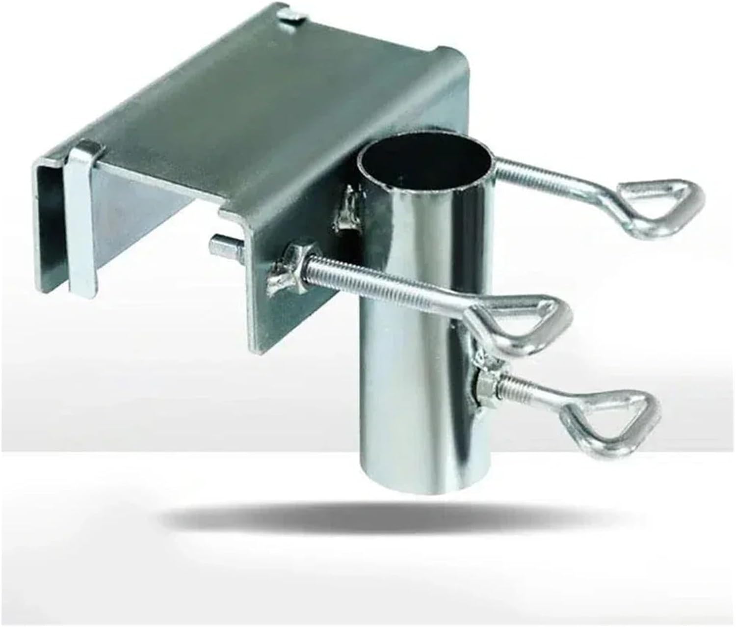 Adjustable Outdoor Umbrella Holder Metal Patio Umbrella Clamp Bracket Chair Mount Secure Shade Easy Installation