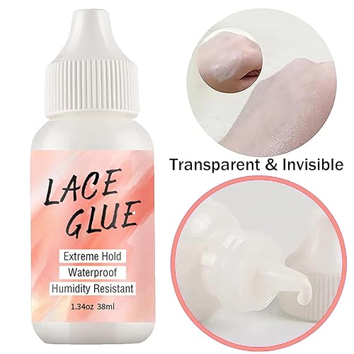 Miniatura 4 de Kit de pegamento frontal de encaje, removedor de pegamento de encaje 2 en 1 y juego de pegamento de encaje, pegamento invisible para pelucas de