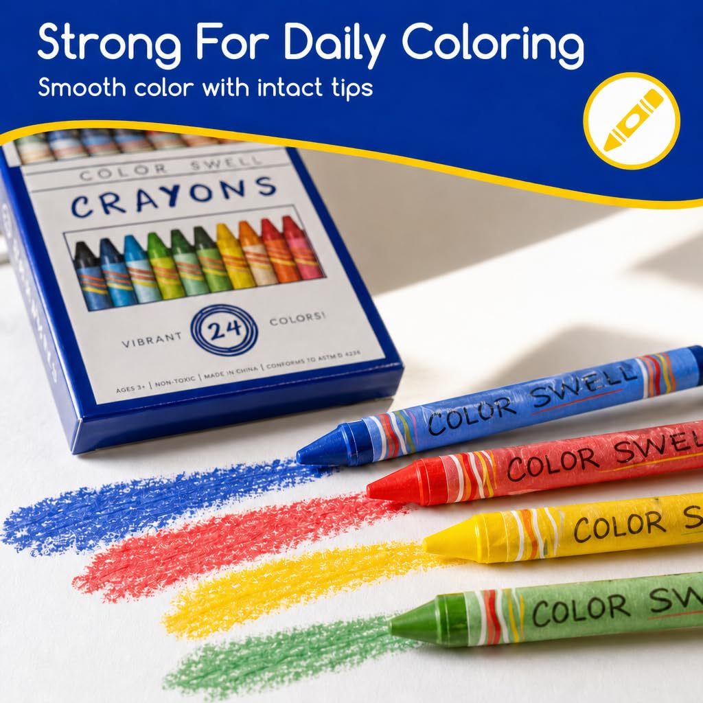 Color Swell 36 Set Aquarellfarbe Pack Mit Hochwertigen Holzpinseln | Waschbare Aquarelle, Perfekt Für Kinder Erwachsene Partys Studenten Klassenzimmer Masse |8-farbig|