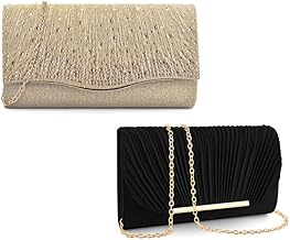TINDTOP 2 Pack Clutch Purses for Women