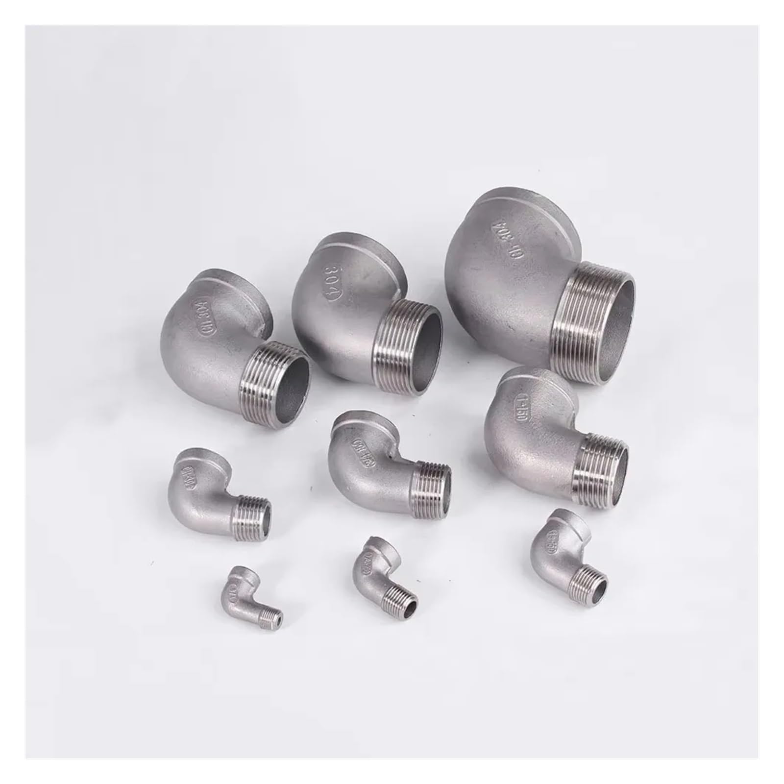 Lot De 3 Raccords 90° : 1 Anodisé + 2 Inox, Filetage 1/8 NPT - Occasion