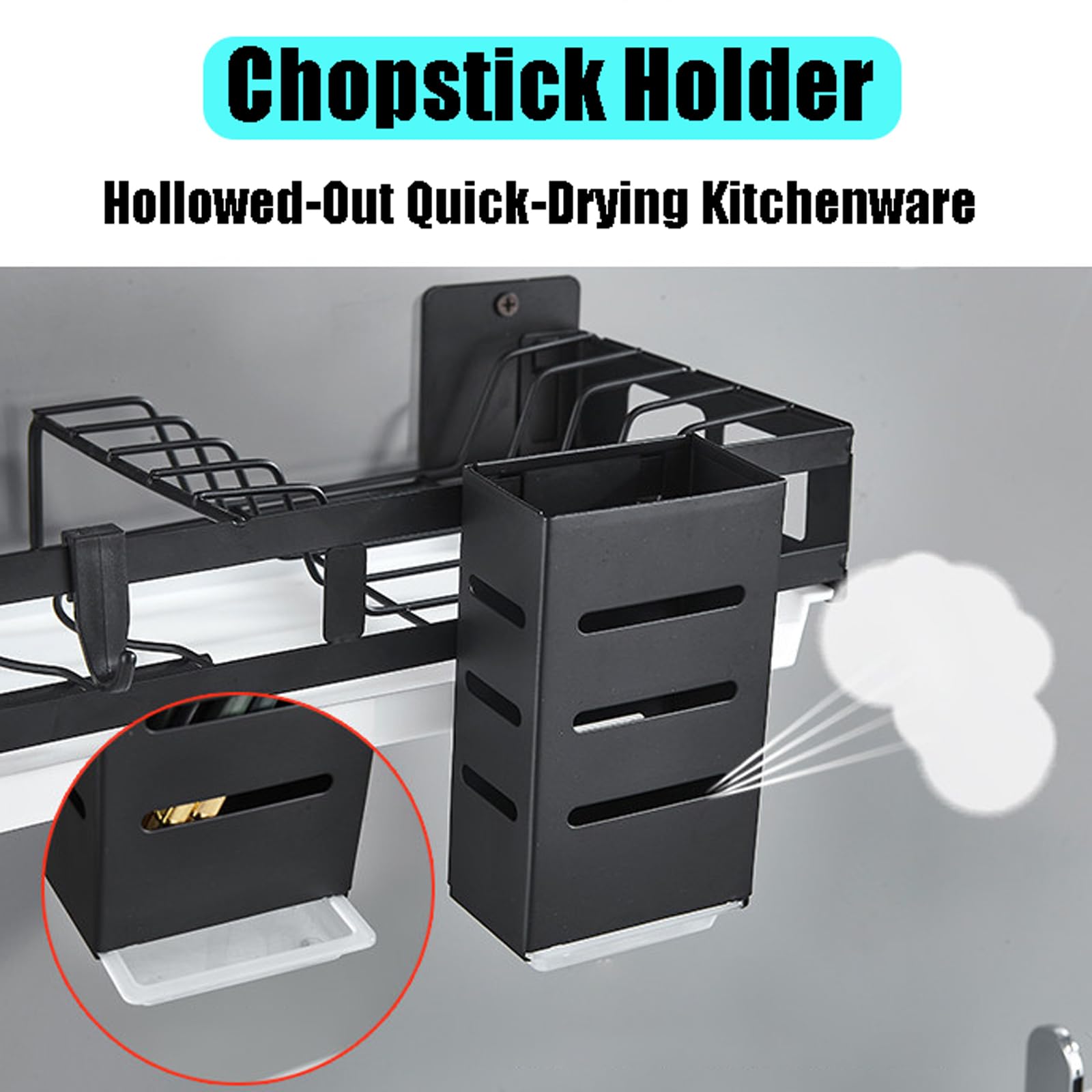 Escurridor De Platos De Pared,Escurreplatos Pared,Escurreplatos Acero Inoxidable con Ganchos,Escurreplatos sobre Fregadero,Sin Taladro,Ahorro De Espacio,para Guardar Cuencos,Platos