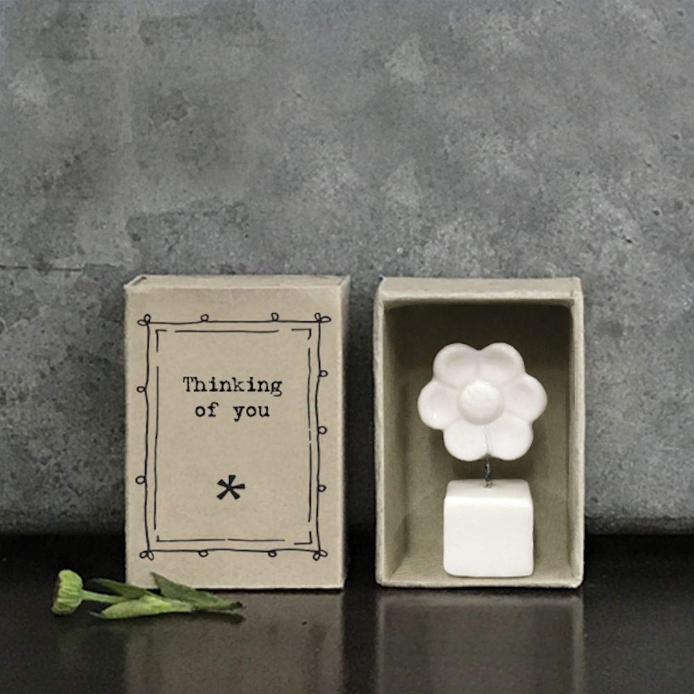 Thinking of You Porcelain Mini Matchbox | Small Gift for a Loved One | Mailbox Gift