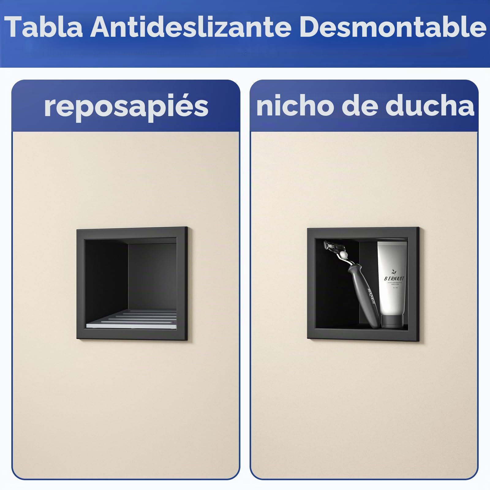 Ducha de acero inoxidable 304, color negro mate, 15 cm × 12 cm