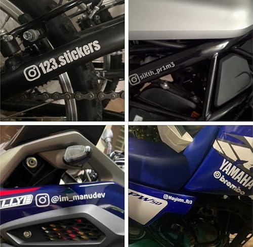 Set di 4 adesivi personalizzati, profilo