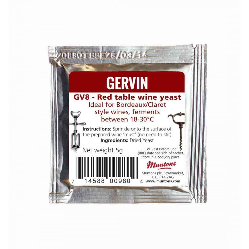 Gervin No 8 - Red Table Wine Yeast