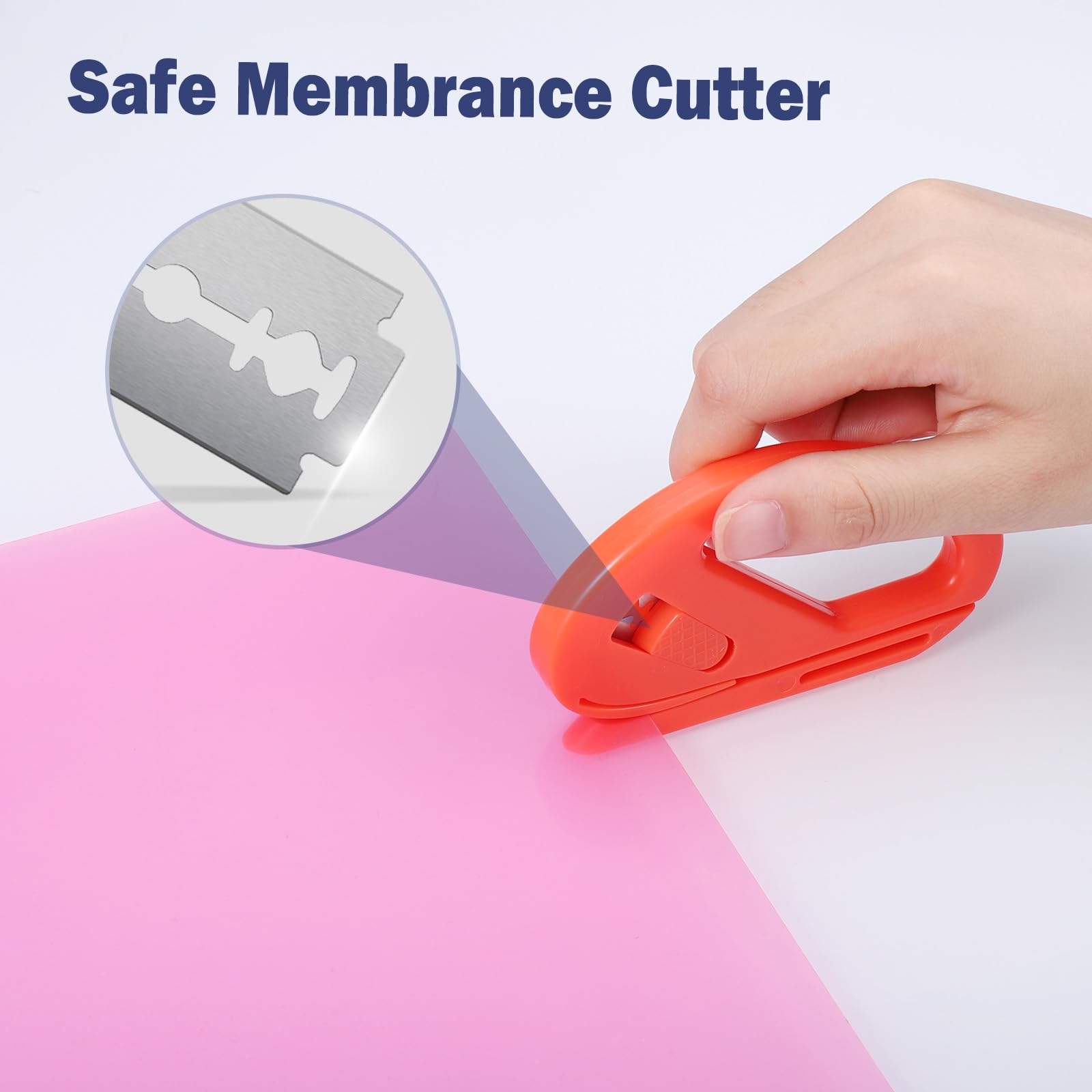 Papier Peint Adhesif Mural Gomake Kit D'outils Pour Film Vinyle De Véhicule Avec Raclette En Feutre De 10,2 Cm, Couteau Papier Peint Adhésif