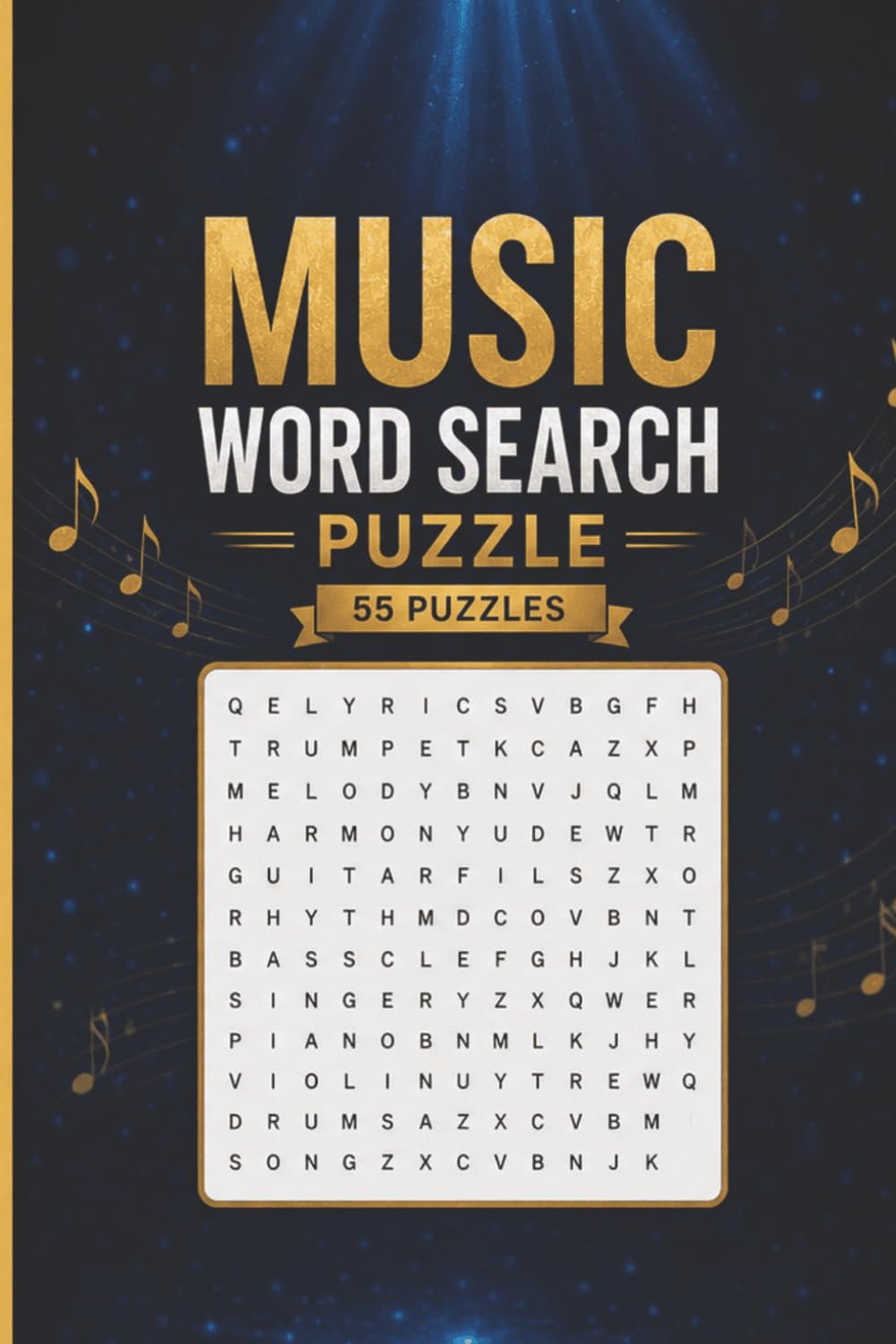 Music Word Search Puzzle: 55 Puzzles Word Search Fun & Challenging about Music and More | 6x9 inches, 110 pages | Gift for Music & Musicians Lover