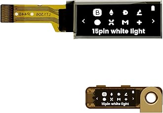 elecsung 1PCS OLED LCD Display Module, 0.91" 4 Wire SPI Serial OLED Screen Driver,128x32 3.3V ~ 4.2V for Ledger Nano S (15Pin White Light, 1pcs)