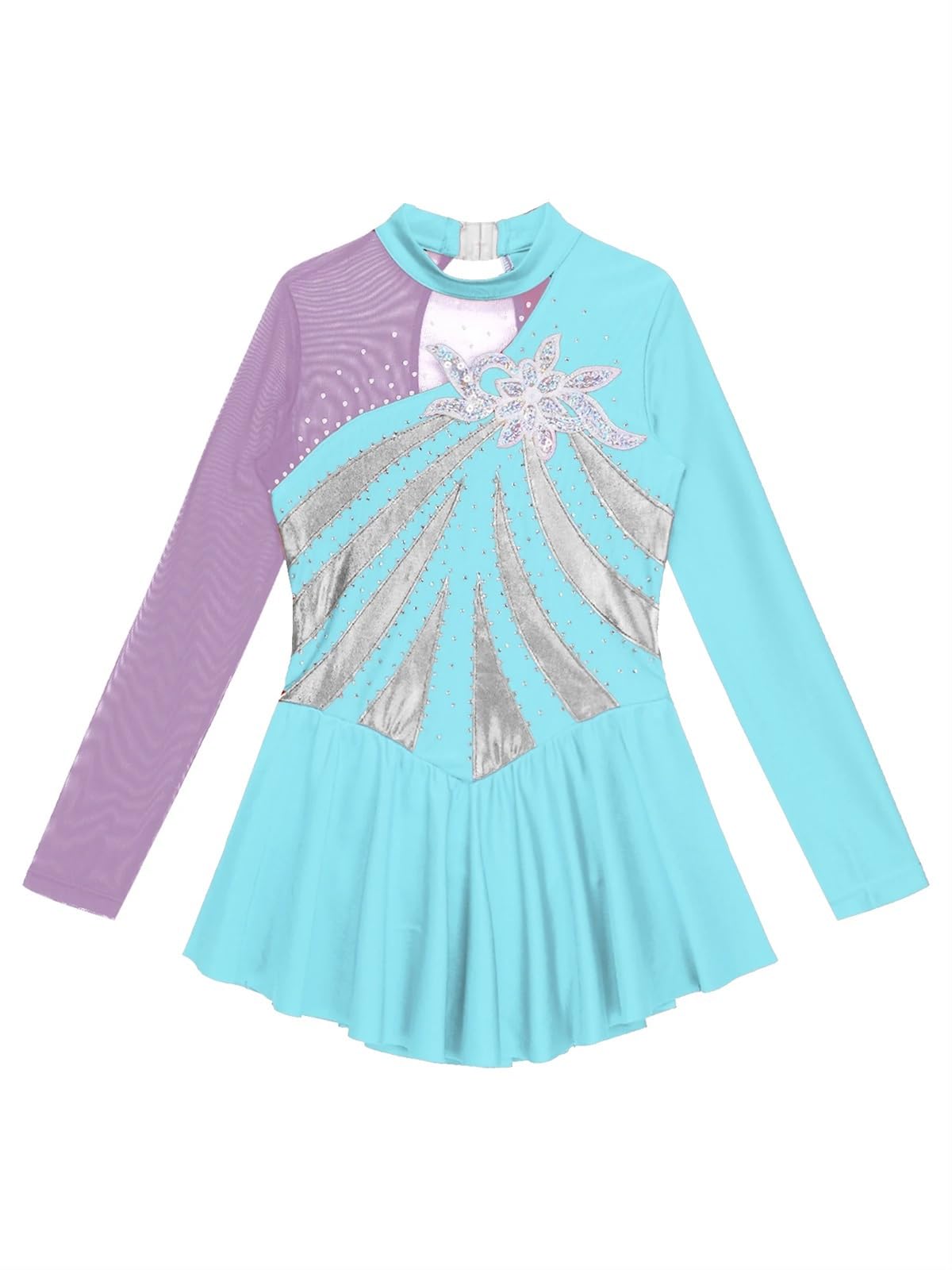 Gymnastikanzug Mädchen Mädchen Ballettanzug ...(Mint Green B,14)