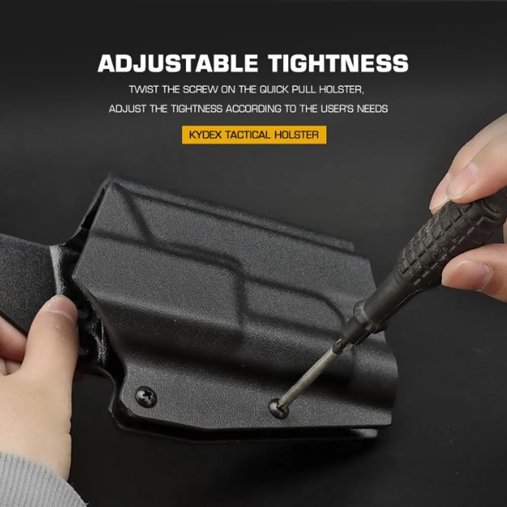 K.ydex Holster Tactique Léger pour G 17/19/19X/45 avec TLR-1 Flashlight Pistol Holster Quick Release QLS Kit Airsoft Gear