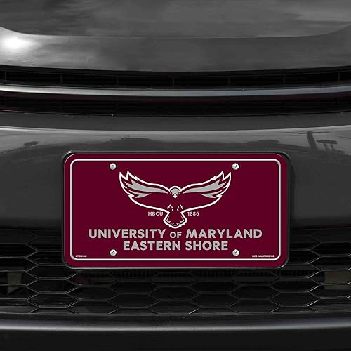 Miniatura 54 de NCAA etiqueta de metal para auto, negro