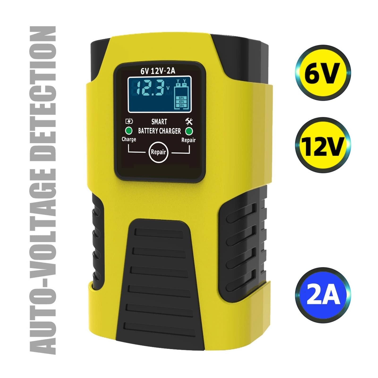 Caricabatterie Auto 6V/12V Automatico E Portatile Per Auto, Moto, Camper, Batterie Al Piombo E LiFePO4 (3 AMP)