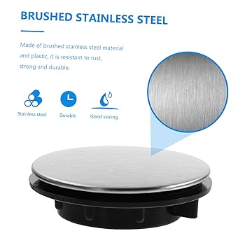 Amazon.co.jp: EXCEART 排水口カバー 排水溝 蛇口穴カバー ふた